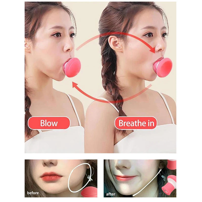 Silicone Thin Face Breathing Tool Jawline Jaw Muscle Exerciser Face Firming Masseter Muscle Trainer V-shaped Thin Face Tools