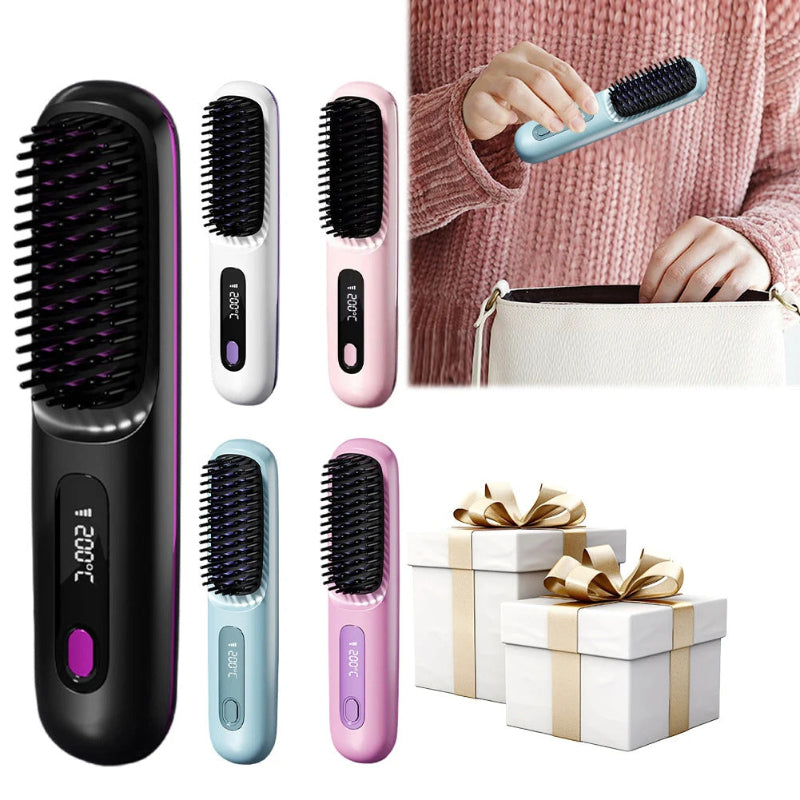 Portable Straightener Brush - GoBrush PRO