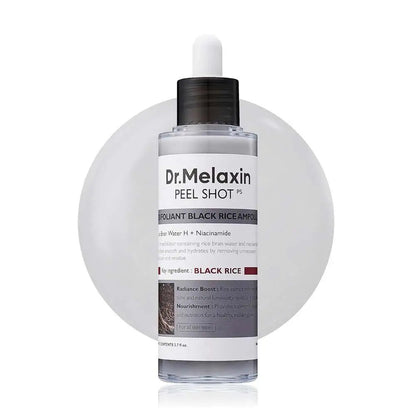 Korean Dr. Melaxin Rice Exfoliating Essence Moisturizing Peel Shot White And Black Soften Serum Gentle Exfoliation Skin Care