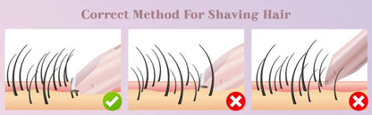 2 in 1 Dual-Head Painless Women Electric Razors Bikini Trimmer Wet Dry Use for Ladies Pubic Hair Detachable Head Electric Shaver