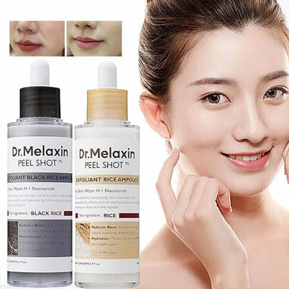 Korean Dr. Melaxin Rice Exfoliating Essence Moisturizing Peel Shot White And Black Soften Serum Gentle Exfoliation Skin Care