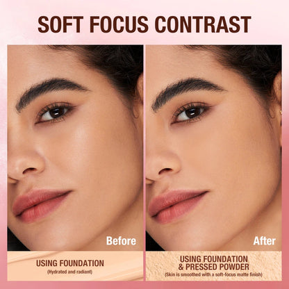 O.TWO.O Face Powder Oil-control 24h Soft Focus Long-Lasting Matte Finish Waterproof Oil-free Setting Compact Powder Face Makeup