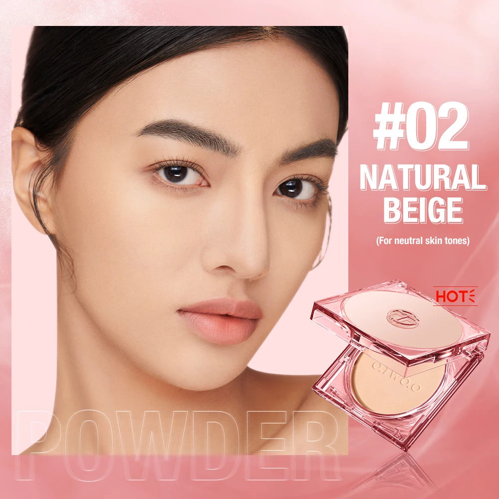 O.TWO.O Face Powder Oil-control 24h Soft Focus Long-Lasting Matte Finish Waterproof Oil-free Setting Compact Powder Face Makeup
