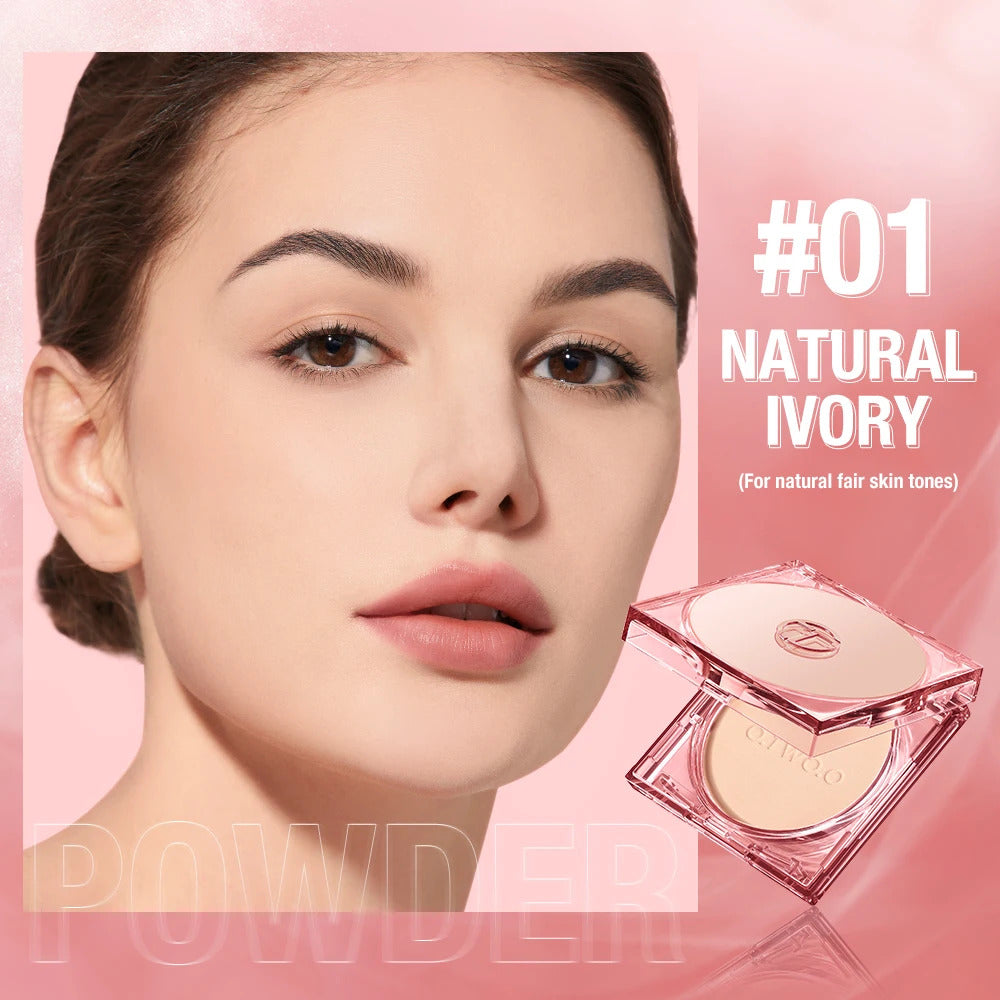 O.TWO.O Face Powder Oil-control 24h Soft Focus Long-Lasting Matte Finish Waterproof Oil-free Setting Compact Powder Face Makeup