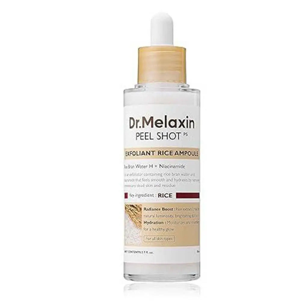 Korean Dr. Melaxin Rice Exfoliating Essence Moisturizing Peel Shot White And Black Soften Serum Gentle Exfoliation Skin Care