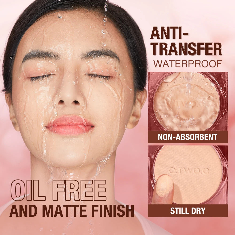 O.TWO.O Face Powder Oil-control 24h Soft Focus Long-Lasting Matte Finish Waterproof Oil-free Setting Compact Powder Face Makeup