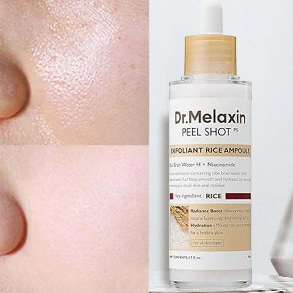 Korean Dr. Melaxin Rice Exfoliating Essence Moisturizing Peel Shot White And Black Soften Serum Gentle Exfoliation Skin Care