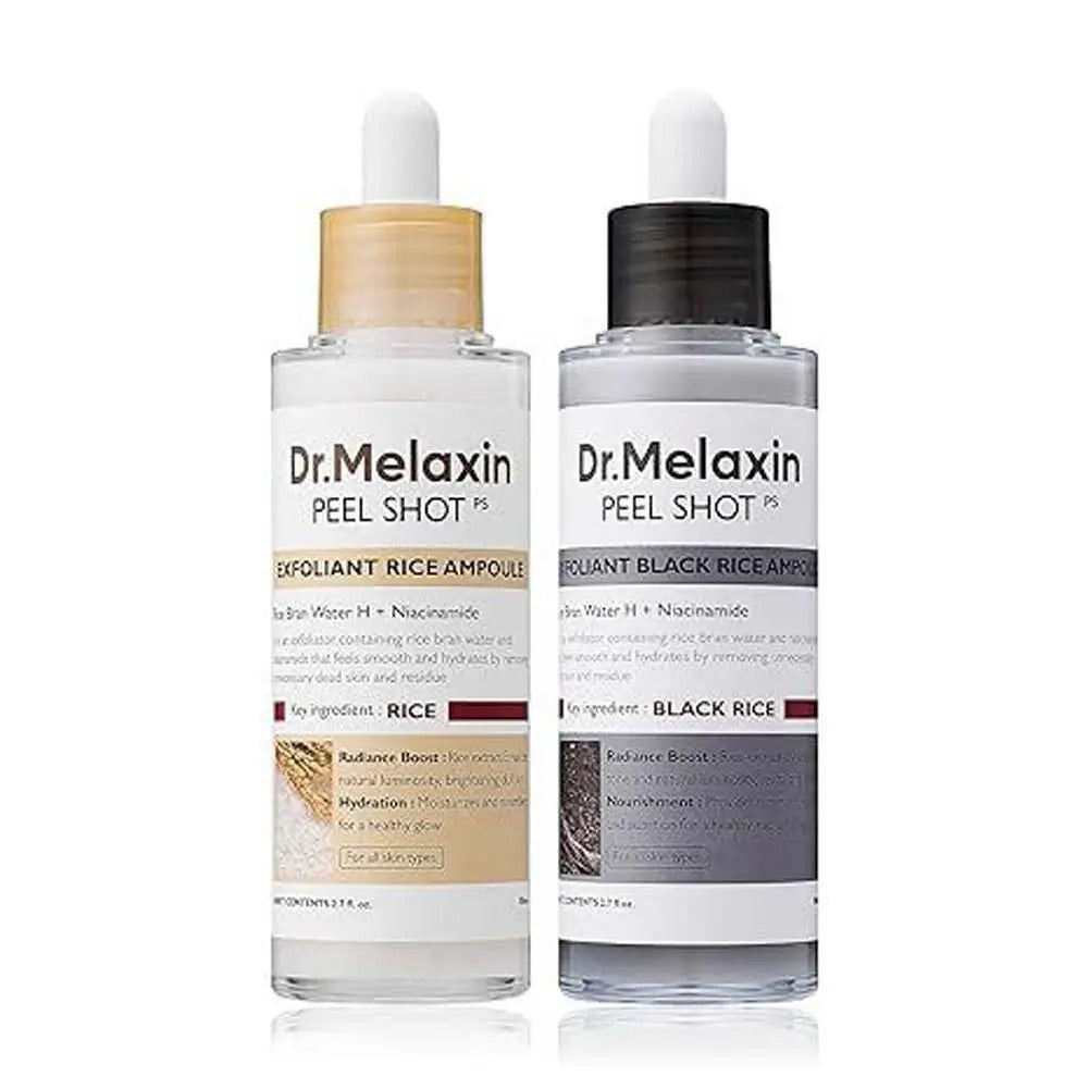 Korean Dr. Melaxin Rice Exfoliating Essence Moisturizing Peel Shot White And Black Soften Serum Gentle Exfoliation Skin Care