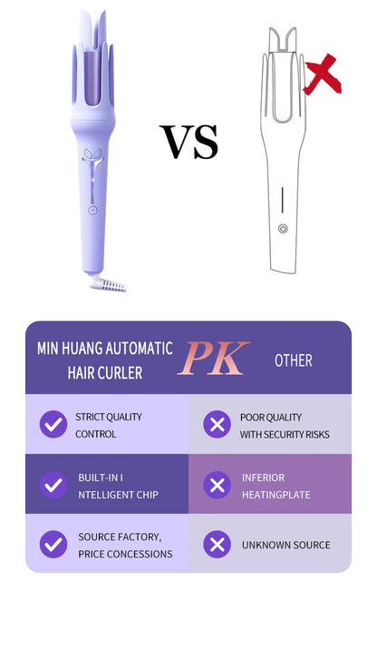 Automatic Curling Iron 32mm | Ceramic Ionic Big Roll Curler for Effortless Glamour