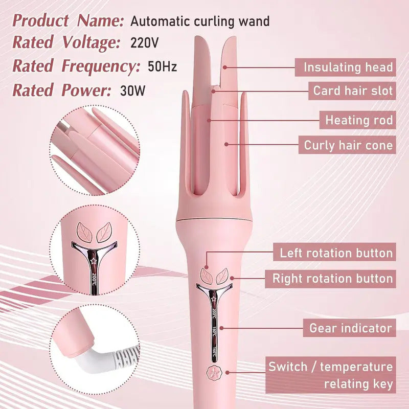 Automatic Curling Iron 32mm | Ceramic Ionic Big Roll Curler for Effortless Glamour