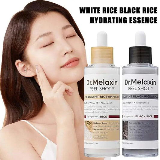 Korean Dr. Melaxin Rice Exfoliating Essence Moisturizing Peel Shot White And Black Soften Serum Gentle Exfoliation Skin Care