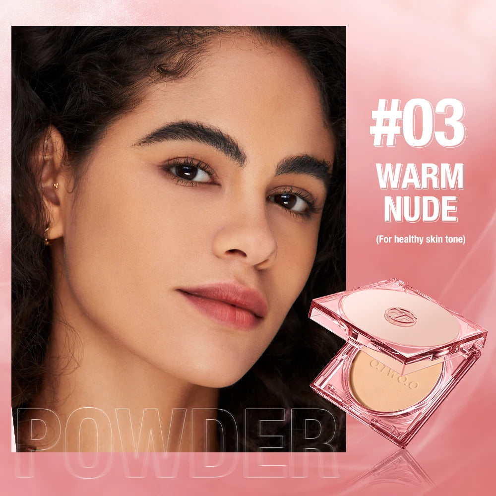 O.TWO.O Face Powder Oil-control 24h Soft Focus Long-Lasting Matte Finish Waterproof Oil-free Setting Compact Powder Face Makeup