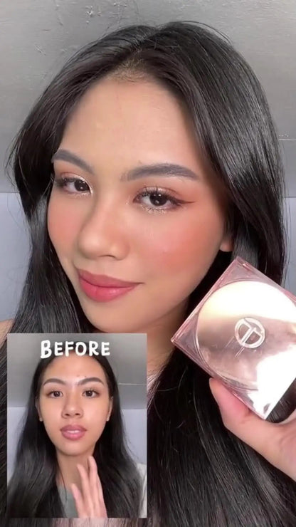 O.TWO.O Face Powder Oil-control 24h Soft Focus Long-Lasting Matte Finish Waterproof Oil-free Setting Compact Powder Face Makeup