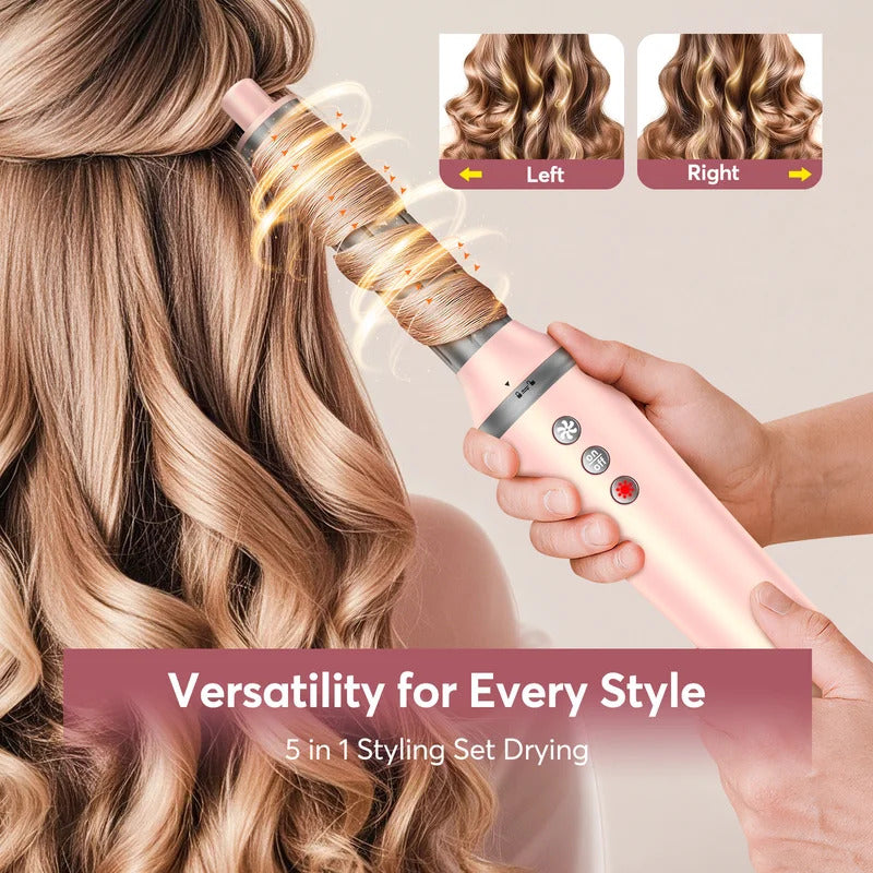 5-in-1 High-Speed Hair Dryer Brush Set | Dry, Straighten & Curl in One