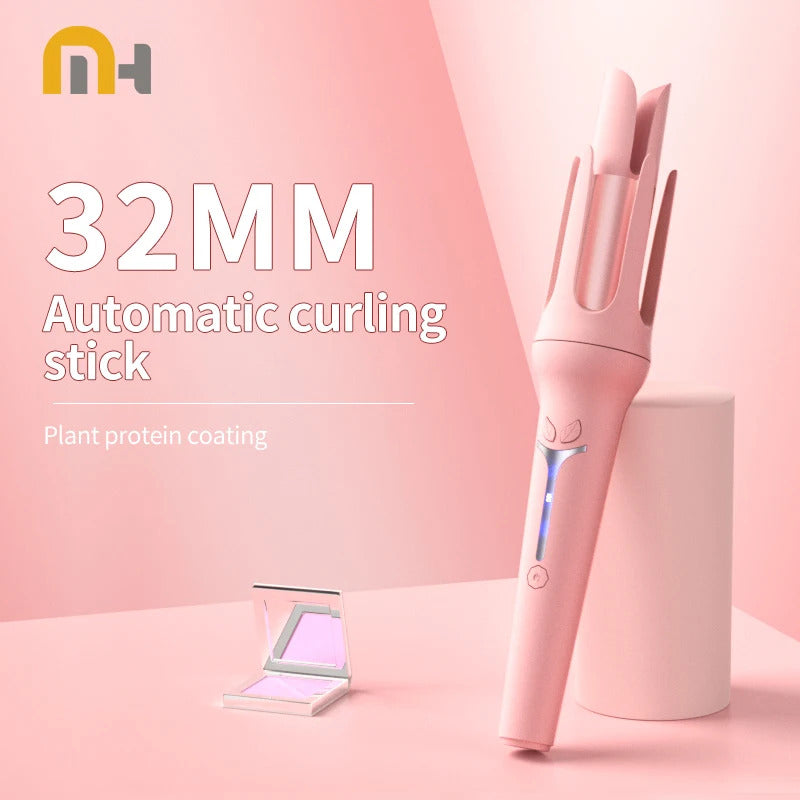 Automatic Curling Iron 32mm | Ceramic Ionic Big Roll Curler for Effortless Glamour