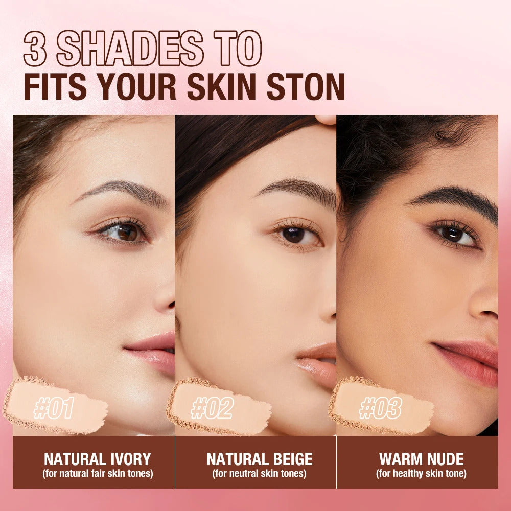 O.TWO.O Face Powder Oil-control 24h Soft Focus Long-Lasting Matte Finish Waterproof Oil-free Setting Compact Powder Face Makeup