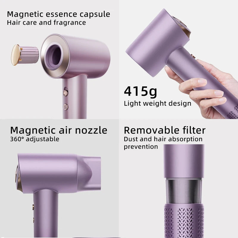 Plasma Ionic Hair Dryer | 130,000RPM High-Speed Motor